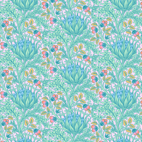 FreeSpirit Fabrics Kaffe Fassett and Morris & Co 108 Inch Quilt Back Artichoke Lavender