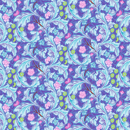 FreeSpirit Fabrics Kaffe Fassett and Morris & Co 108 Inch Quilt Back Leicester Cobalt