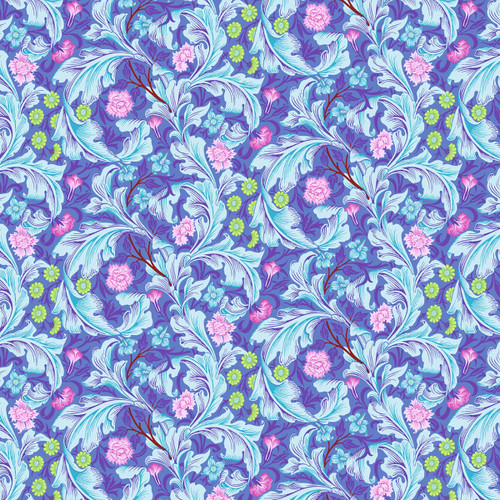 FreeSpirit Fabrics Kaffe Fassett and Morris & Co 108 Inch Quilt Back Leicester Cobalt