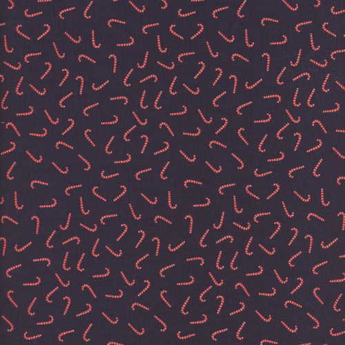 Dear Stella Fabrics Cat's Pajamas Candy Canes Vulcan