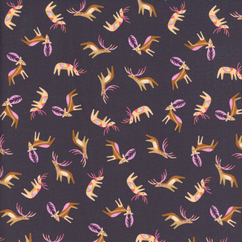 Dear Stella Fabrics Blitzened Red Nosed Blueberry