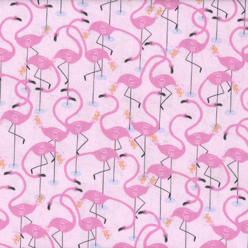 Dear Stella Fabrics Alphabet Soup Flamingle Pink