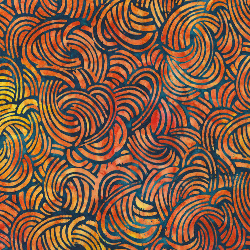Robert Kaufman Fabrics Energy Geos Artisan Batiks Swirls Pimento
