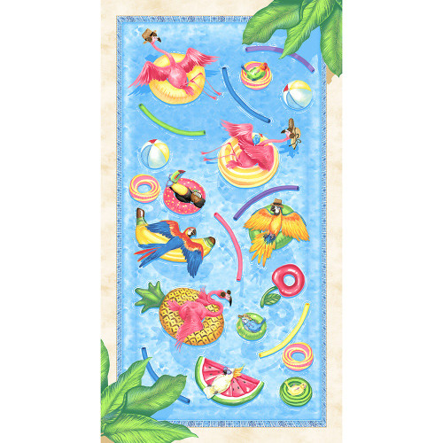 Studio E Fabrics Tropical Bird Bath Beth Reed Tropical Bird Bath Panel