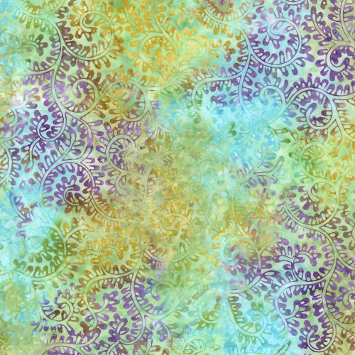 Timeless Treasures Paradise Tonga Batiks Swirling Paisley Palm