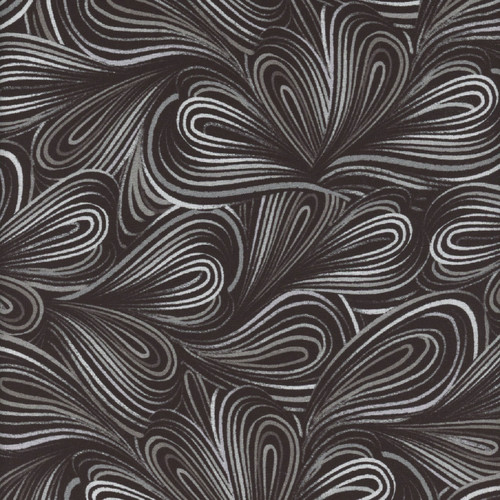 Benartex Fabrics Color Flow 108 Inch Wide Quilt Back Gray Black