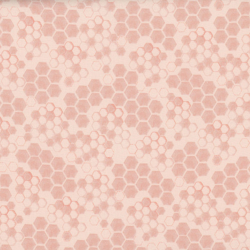 Timeless Treasures Fabrics Home Sweet Home Bee Hive Honeycomb Pink