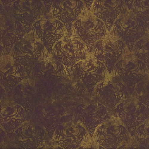 Timeless Treasures Fabrics Dragon's Lair Brown Earth Dragon Shadow