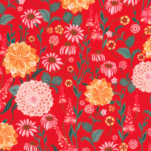 Robert Kaufman Fabrics Faraway Florals by Pimlada Phuapradit Floral Poppy