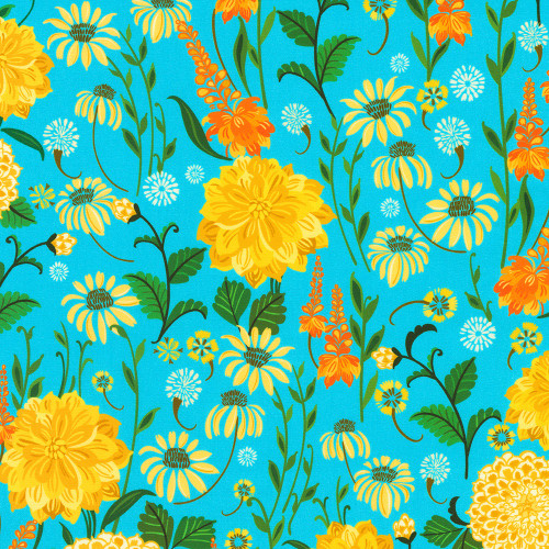 Robert Kaufman Fabrics Faraway Florals by Pimlada Phuapradit Floral Pool