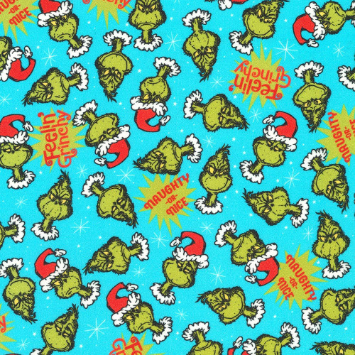 Robert Kaufman Fabrics How The Grinch Stole Christmas Grinch Ice