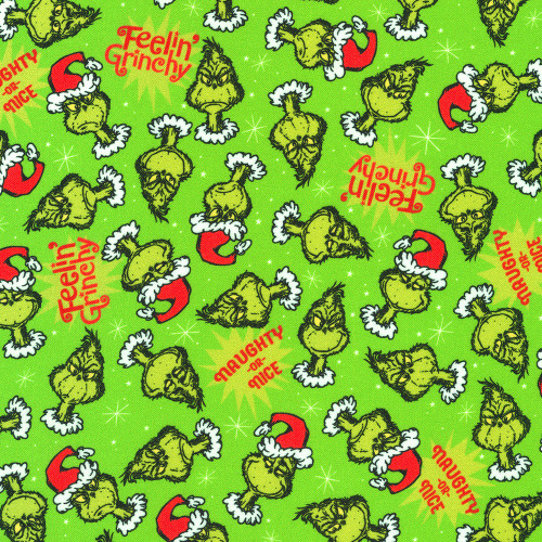 Robert Kaufman Fabrics How The Grinch Stole Christmas Grinch Holly