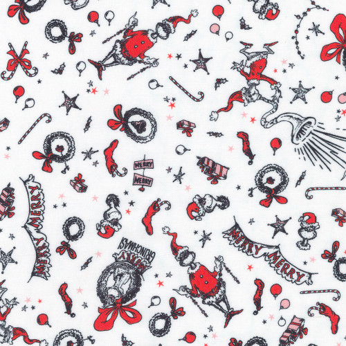 Robert Kaufman Fabrics How The Grinch Stole Christmas Christmas Candy Cane