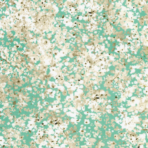 Robert Kaufman Fabrics Lotus And Koi by Laura Wan Blossoms Mint