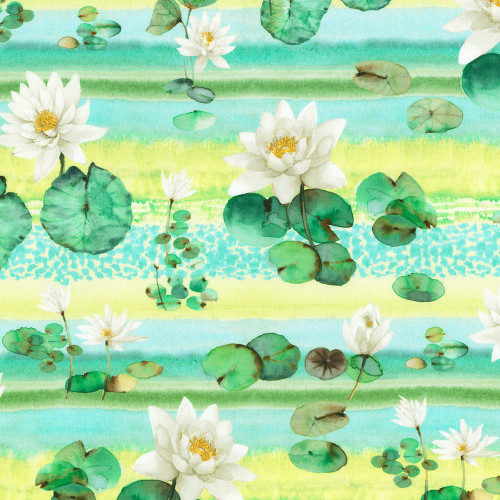 Robert Kaufman Fabrics Lotus And Koi by Laura Wan Lotus Sweet