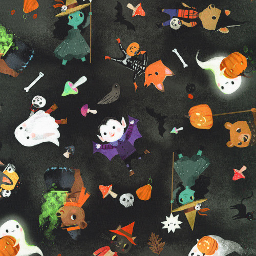 Robert Kaufman Fabrics Pumpkin Pals by Kathryn Selbert Costumes Licorice