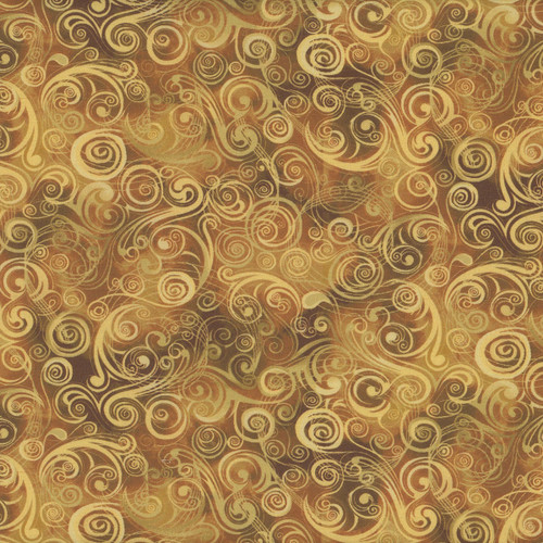 Timeless Treasures  Fabrics Sonata Swirls On Music Notes Brown