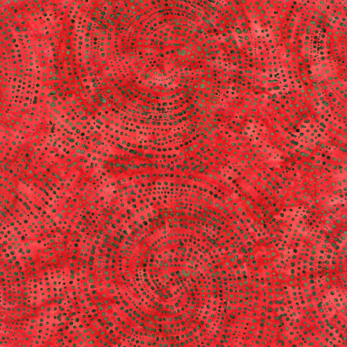 Timeless Treasures Festive Tonga Batiks Ornament Dotty Spiral