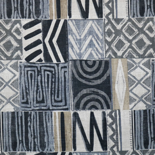 Covington Kenobi Stone Mudcloth Patchwork Print