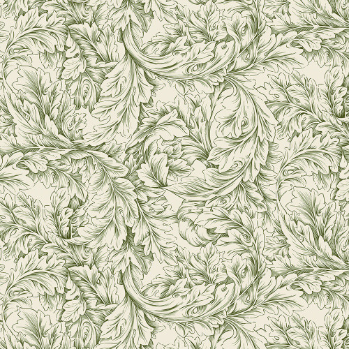 FreeSpirit The Cotswold Holiday Collection by Morris & Co Small Acanthus Scroll Green