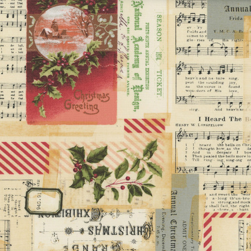 FreeSpirit Holidays Past by Tim Holtz Holiday Collage Multi, scan