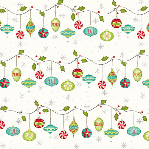 Windham Fabrics A Very Terri Christmas Terri Degenkolb Deck the Halls Ivory