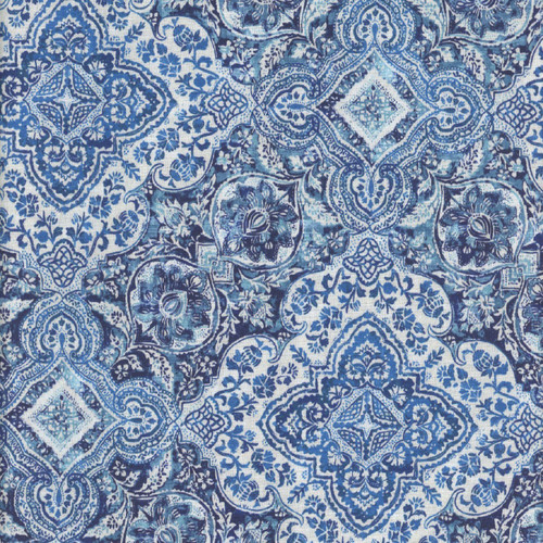 Windham Fabrics Banyan Decorative Tiles Ivory/Blue