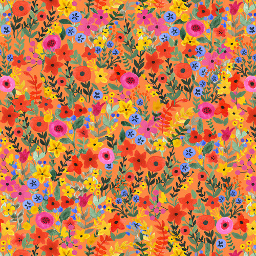 Windham Fabrics Chicken Littles Garden Party Clementine