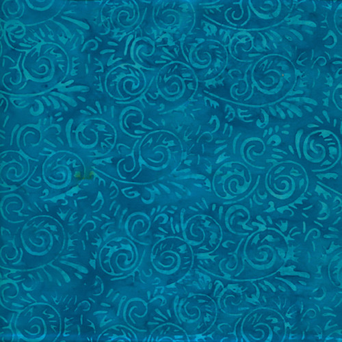 Island Batik Fabrics Batik Foundations Foulard Waterfall Blue