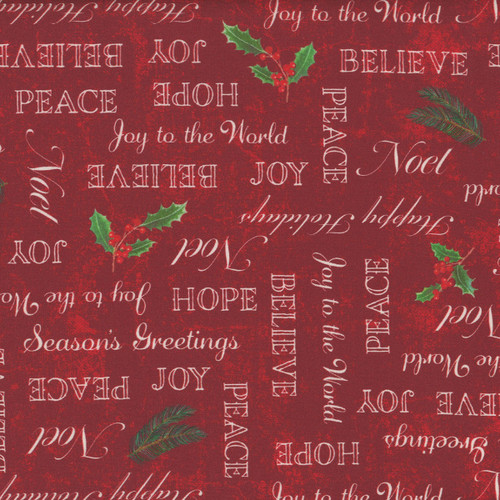 Windham Fabrics Holiday Splendor Glad Tidings Berry