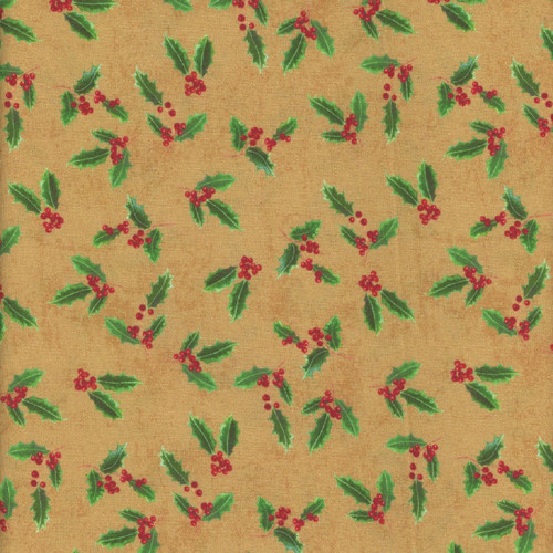 Windham Fabrics Holiday Splendor Touch of Holly Champagne