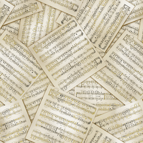 Timeless Treasures Fabrics Classical Music Antique Music Sheets