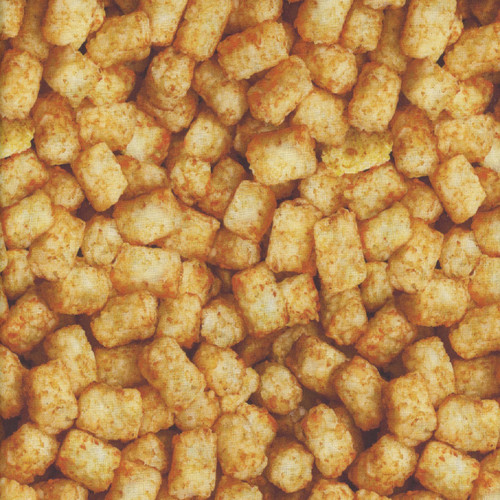 Timeless Treasures Fabrics What's For Breakfast? Gold Tater Tots