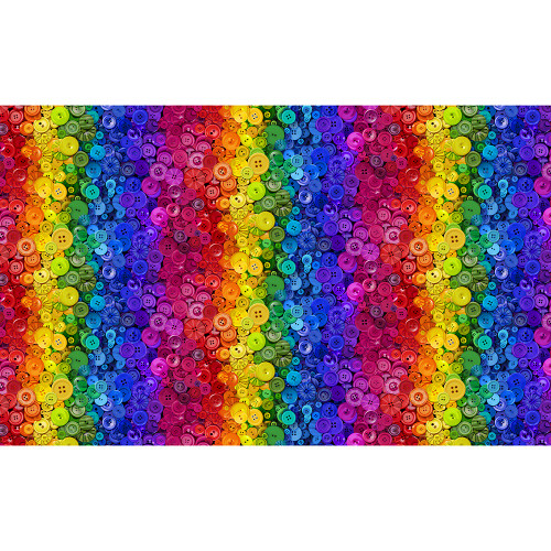 Timeless Treasures Fabrics Sewing Room Multi Button Wave Stripe