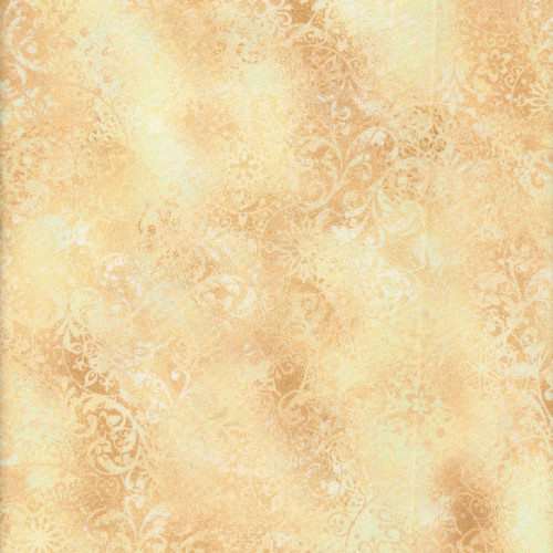 Quilting Treasures Fabrics Christmas Party Animals Dan Morris Scroll Mottled Cream