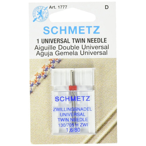 Schmetz Twin Machine Needle Size 1.6mm/80, 1ct.