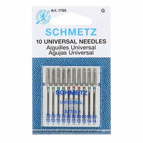 Schmetz Universal Machine Needles, Assorted Sizes 70/80/90 - 10/pkg.