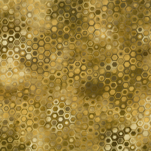 Robert Kaufman Fabrics Phantasma Gold Textured Hexagons