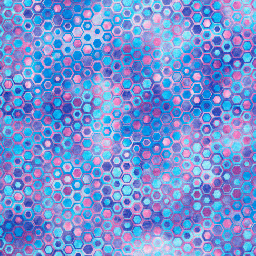 Robert Kaufman Fabrics Phantasma Hydrangea Textured Hexagons