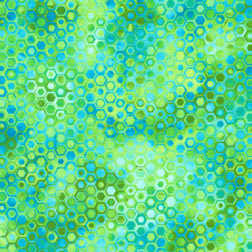 Robert Kaufman Fabrics Phantasma Lime Textured Hexagons
