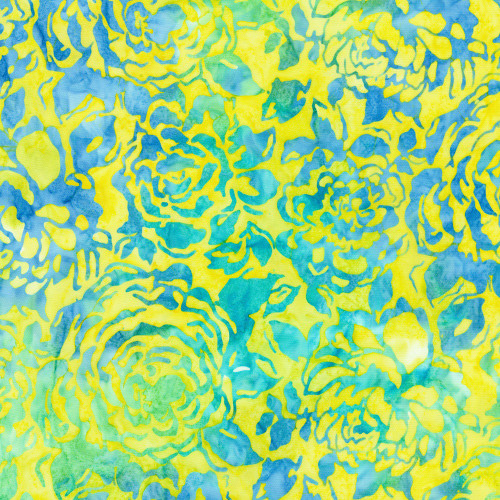 Robert Kaufman Fabrics Azure Breeze Artisan Batiks Parkeet Branches