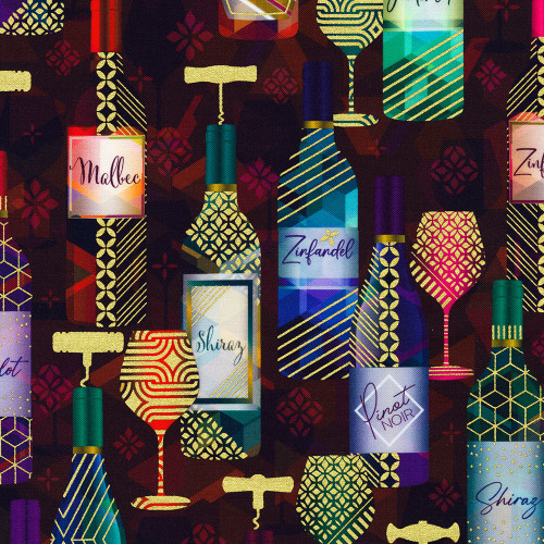 Robert Kaufman Fabrics Happy Hour Red Wines
