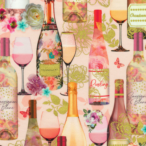 Robert Kaufman Fabrics Happy Hour Blush Wines