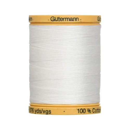 Gutermann Cotton Thread White Jumbo Spool 876 yards