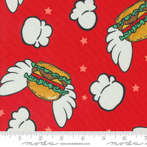 Moda Fabrics Snack Shack Crystal Manning Ketchup Divine Hamburgers