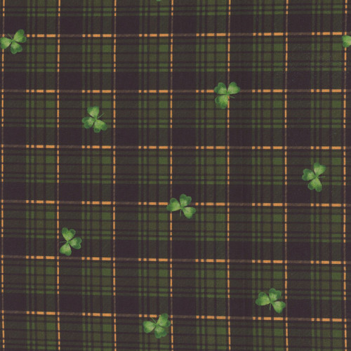 3 Wishes Fabrics Shamrockin' Beth Albert Black Tartan Luck