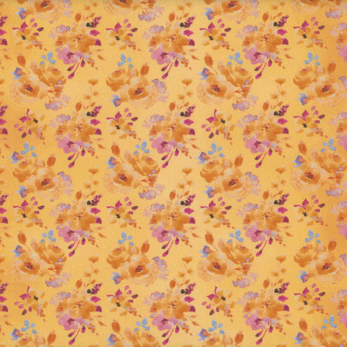 In the Beginning Fabrics Glorious Garden by Kathleen Winslow Gardner Orange Flame Roses