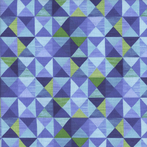 Studio E Fabrics Bella Blue Birds Triangle Texture Blue