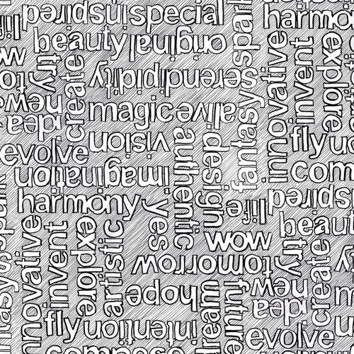 Free Spirit Fabrics Collaboration Writing on the Wall Well Worded White