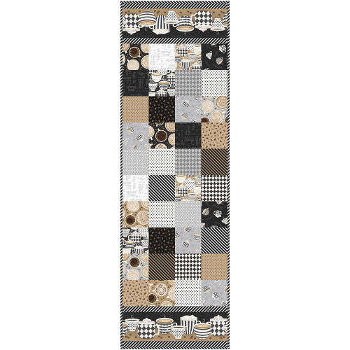 Wilmington Prints Coffee Life Jennifer Pugh Coffee Shop Table Runner Quilt Kit